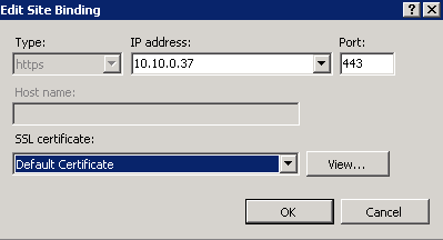 IIS binding