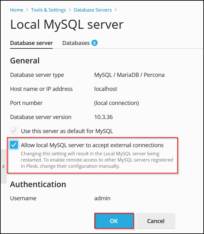 How To Enable Remote Access To Mysql Server In Plesk Support Cases From Plesk Knowledge Base 1060